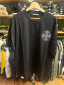 Camiseta Chrome Hearts Preta Logo Multicolor Brilhante - Pronta Entrega