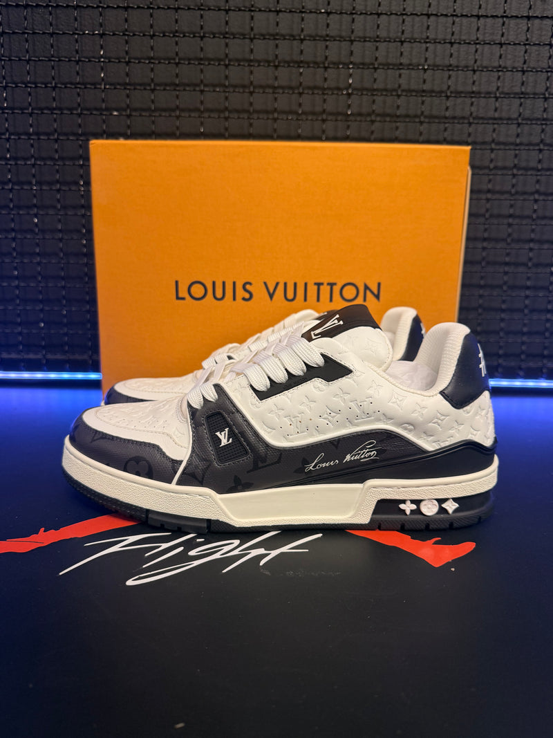 Tênis Louis Vuitton LV Trainer White Black 1854  - Pronta Entrega
