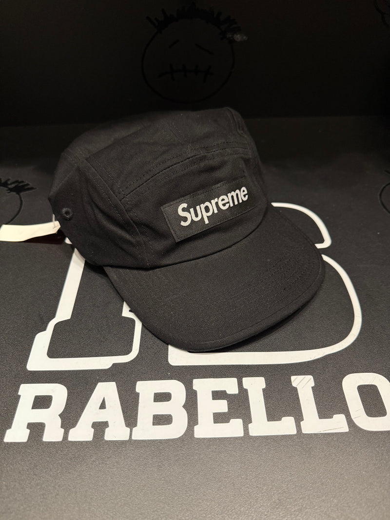 Supreme Washed Chino Twill Camp 'SS23' Preto - Pronta Entrega