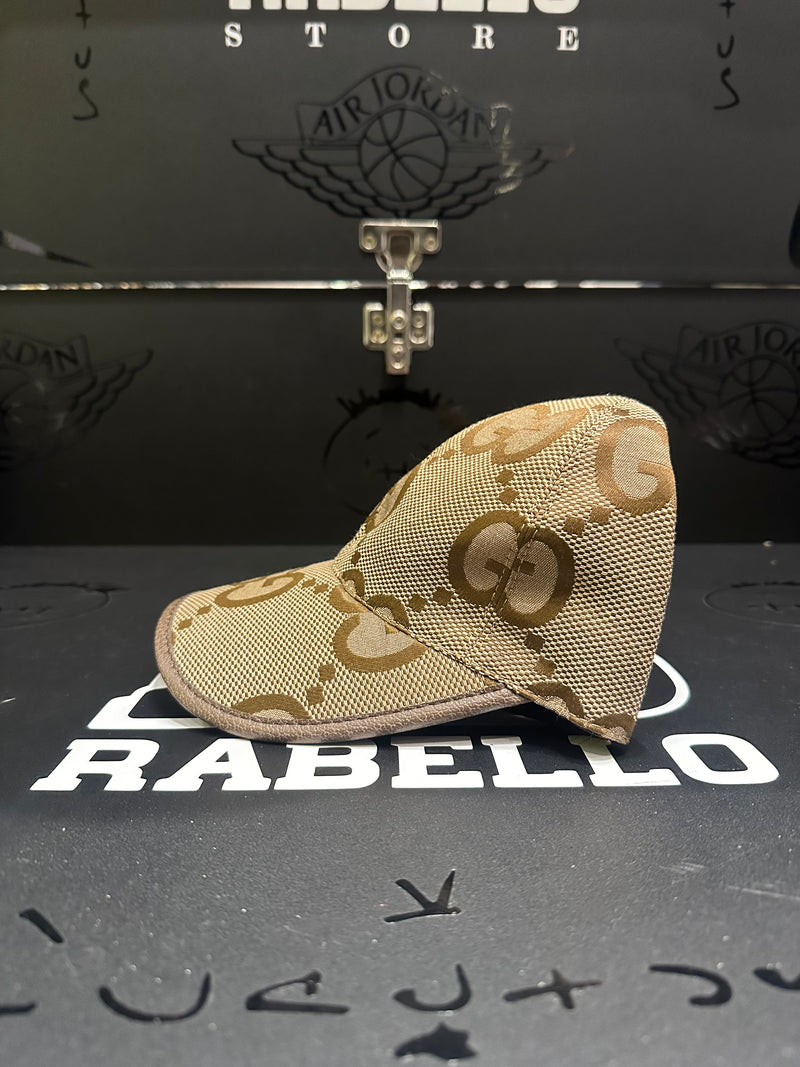 Boné Gucci Gold Aba Curva Logo Grande - Pronta Entrega