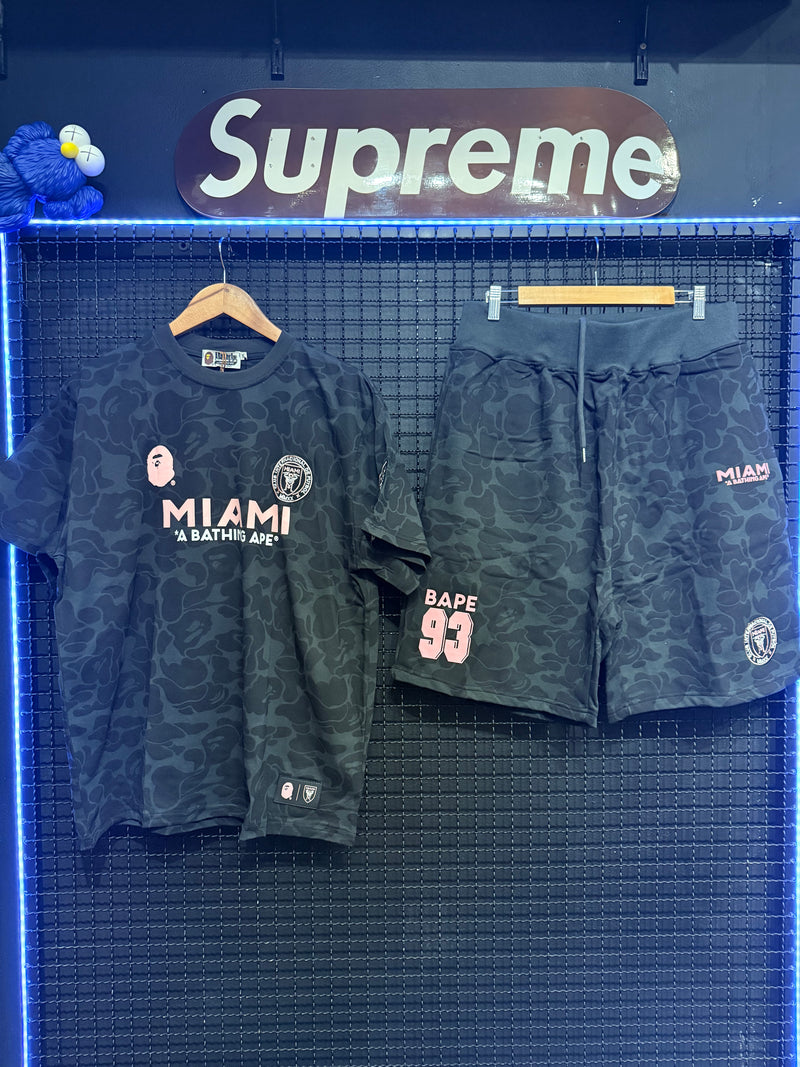 Conjunto Bape x Inter Miami Camiseta + Short - Pronta Entrega