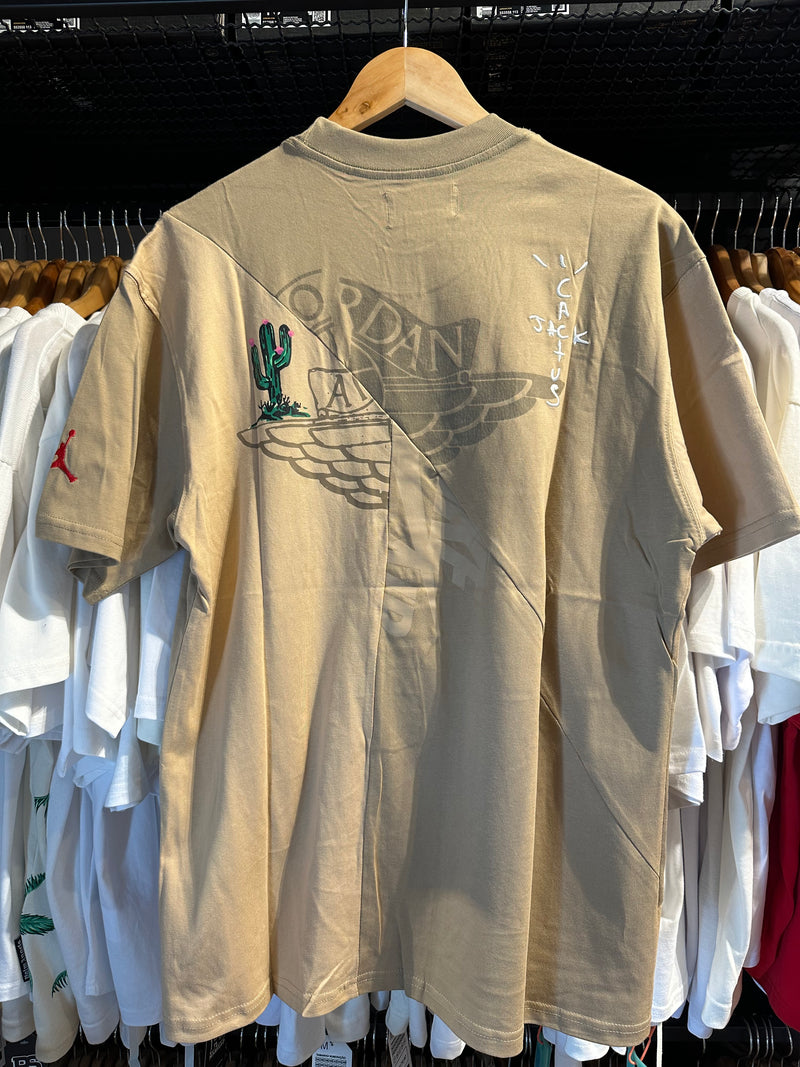 Camiseta Travis Scott x Jordan Cactus Jack Marrom - Pronta Entrega