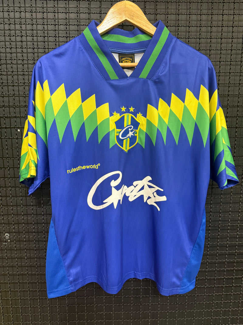 Camiseta Corteiz Seleção Brasileira Azul - Pronta Entrega