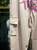 Calça Sarja Minus Two Rosa Logo Rosa - Pronta Entrega