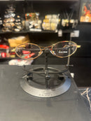 Óculos Miu Miu Redondo Armação Gold Lente Clear - Pronta Entrega