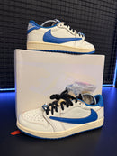 Tênis Nike Air Jordan 1 Low Travis Scott Fragment Military Blue - Pronta Entrega