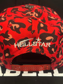 Boné Hellstar Aba Reta Cheetah Print Fitted Red - Pronta Entrega