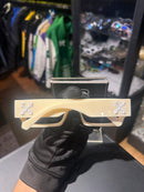 Óculos Off White Retangular Bege - Pronta Entrega