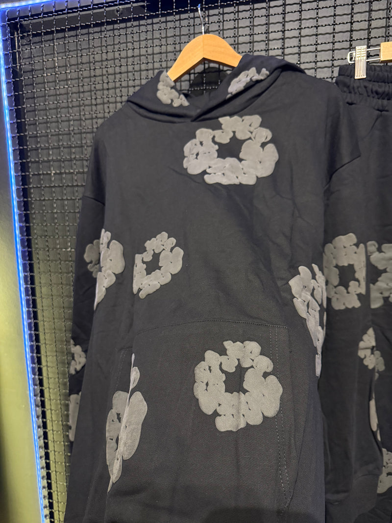 Conjunto Moletom Denim Tears Black Gray Blusa + Calça - Pronta Entrega