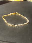 Pulseira Dourada Cravejada 15 + 10 CM - Pronta Entrega