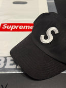 Boné Supreme Seersucker S Logo 6-
Panel Black - Pronta Entrega