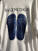 Camiseta Balenciaga ‘Slide Oversized’ Branca - Pronta Entrega