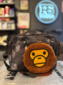 Bolsa Shoulder Bag BAPE Baby Milo Cinza DayPack - Pronta Entrega