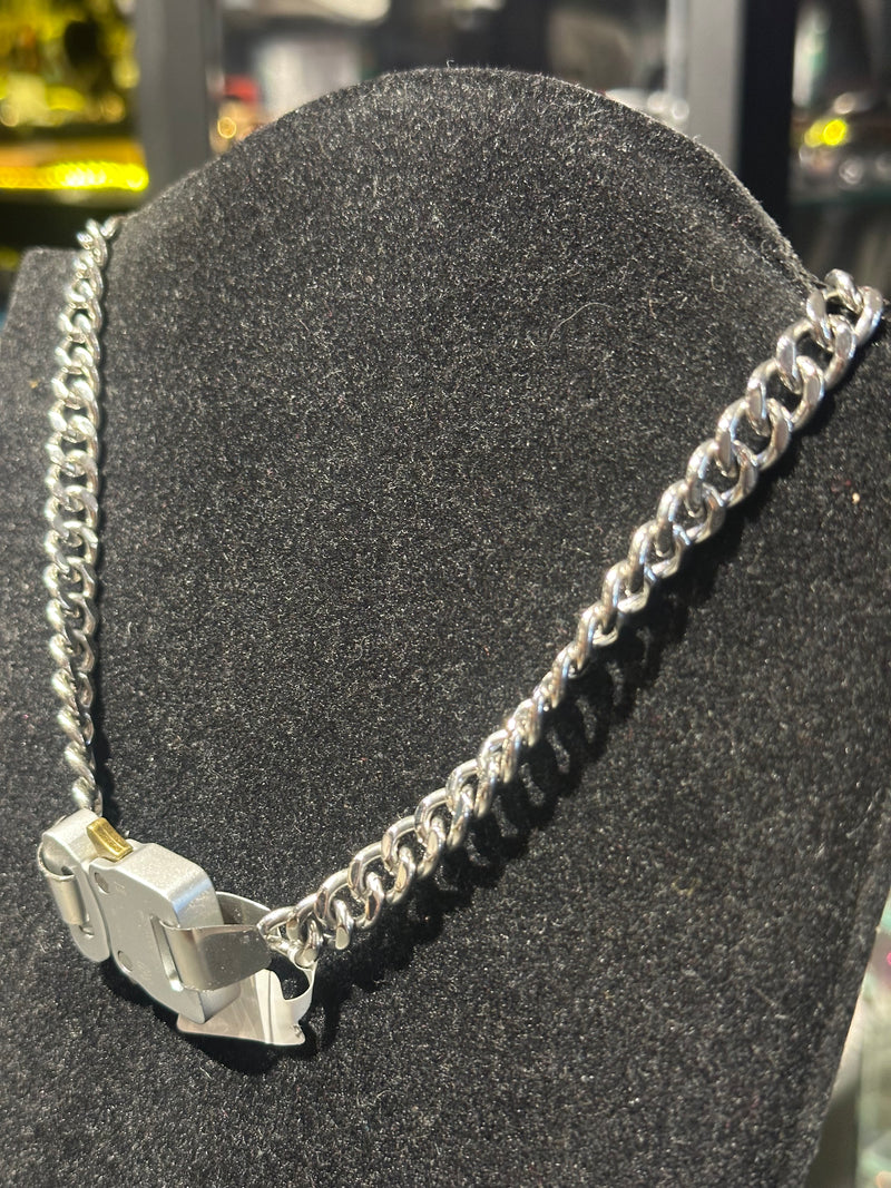Colar Corrente 1017 ALYX 9SM com fivela Prata Fecho Silver 45 CM - Pronta Entrega