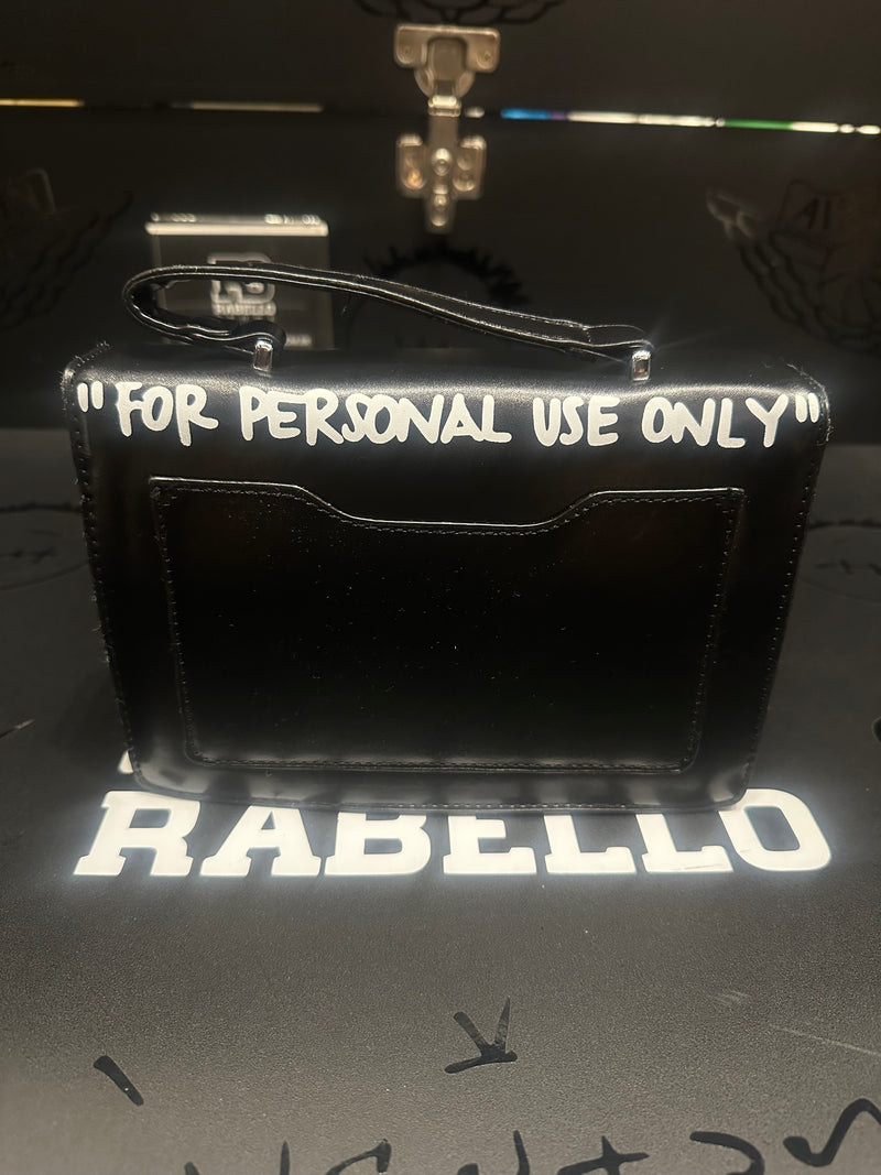 Bolsa OFF-WHITE 1.4 Jitney Bag "CASH INSIDE" Off White Preta - Pronta Entrega