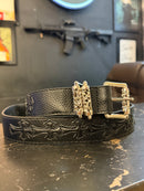 Cinto Chrome Hearts 105 CM Couro Fivela Metal  - Pronta Entrega (Copy)