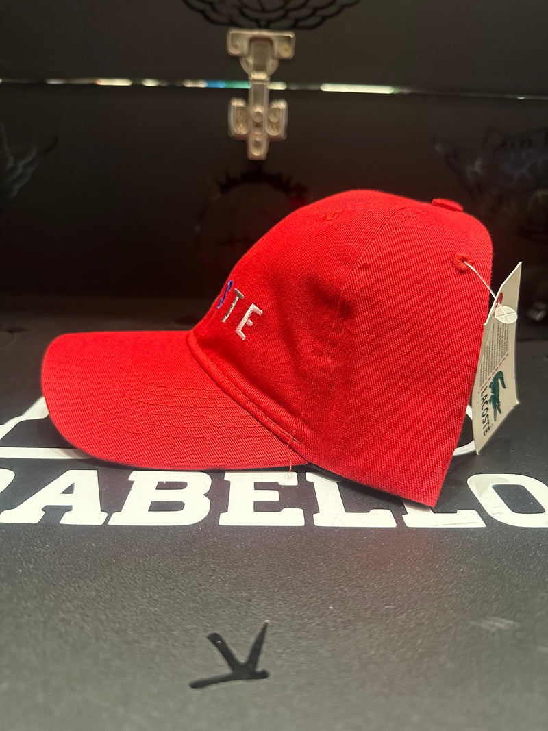 Boné Aba Curva Lacoste Color Vermelho - Pronta Entrega