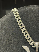 Corrente Cravejada Pingente “Road Runner” Em Zicornia Cubica Prata 45 CM - Pronta Entrega