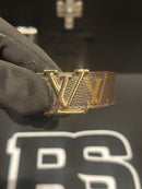 Cinto Feminino Louis Vuitton Initiales Monogram 90 CM Logo Gold - Pronta Entrega