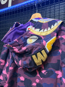 Jaqueta Bape Shark Camo Purple Duo Hoodie  - Pronta Entrega
