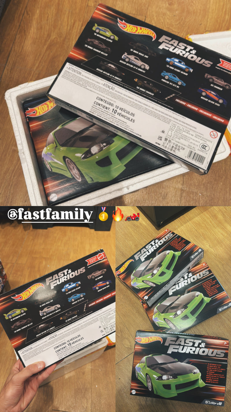 Pack Hot Wheels Velozes e Furiosos com 10 Miniaturas Carrinho - Pronta Entrega