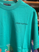 Camiseta Louis Vuitton Verde Multicolor - Pronta Entrega