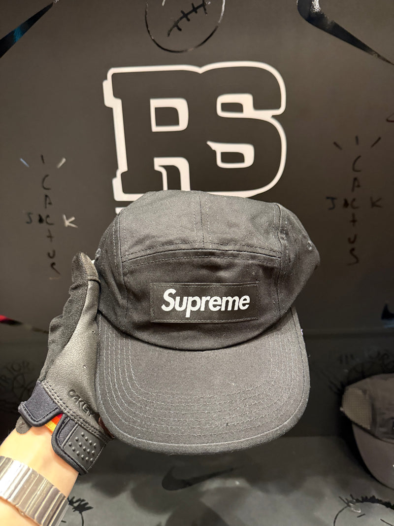 Supreme Washed Chino Twill Camp 'SS23' Preto - Pronta Entrega