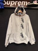 Jaqueta Supreme Chicago White Sox Zip Up Hooded Sweatshirt 'Ash Grey' - Pronta Entrega