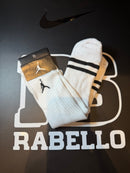 Meia Jordan Cano Alto Brando Listrado - Pronta Entrega