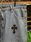 Calça Jeans Chrome Hearts Cruzes Pretas - Pronta Entrega