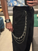 Corrente dupla para Calça Fashion Y2K Aço inoxidável - Pronta entrega