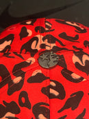 Boné Hellstar Aba Reta Cheetah Print Fitted Red - Pronta Entrega