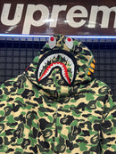MJaqueta Bape Shark Camo Green Full Zip - Pronta Entrega