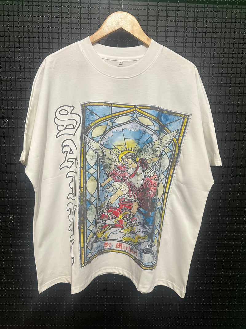 Camiseta Saint St. Michael X Devil White - Pronta Entrega