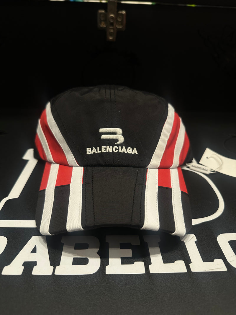 Boné Aba Curva Balenciaga Paris Black/White/Red - Pronta Entrega