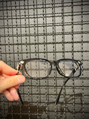 Óculos Chrome Hearts Armação Preto Prata - Pronta Entrega