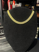 Corrente Cravejada Em Zicornia Cubica Dourada - Pronta Entrega