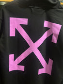 Moletom com Gorro Off-White Caravaggio Print Black Cyclamen - Pronta Entrega