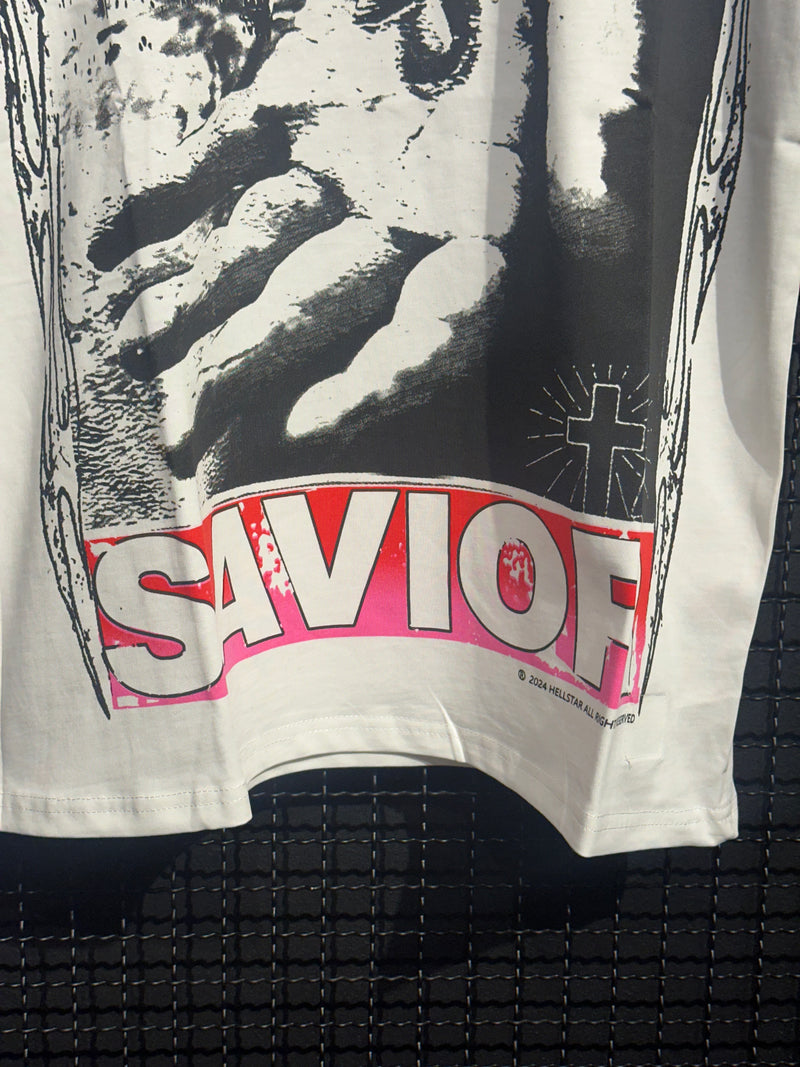 Camiseta Hellstar Jesus “Lord And Savior” White - Pronta Entrega