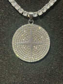 Corrente Riviera Cravejada Pingente Star Em Zicornia Cubica Prata 45 CM - Pronta Entrega