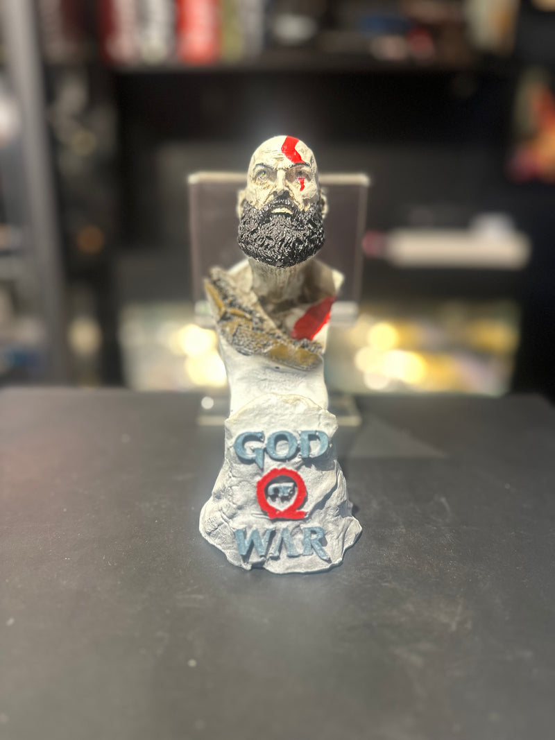 Boneco de Ação God Of War Busto Kratos 16cm Resina - Pronta Entrega