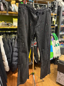 Calça Gallery Dept. Jeans Flare Preto com Respingos de Tinta - Pronta Entrega