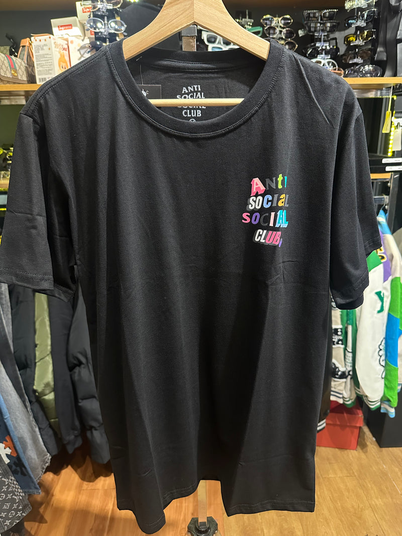Camisa Anti Social Social Club Preta Letters - Pronta Entrega