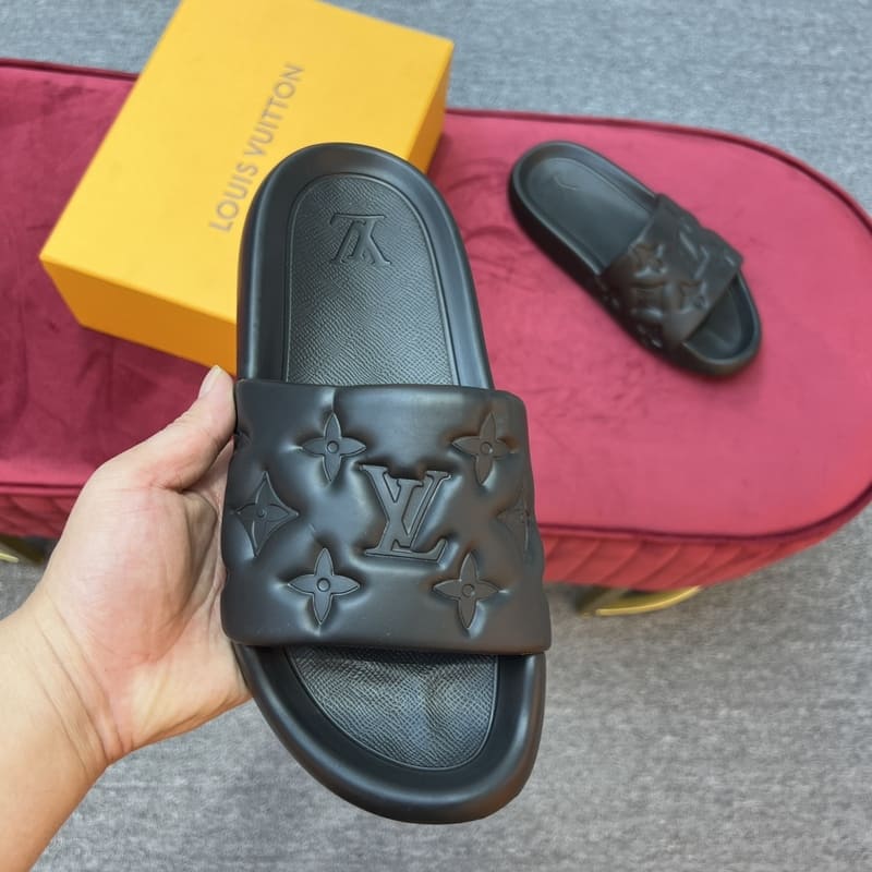 Slide Louis Vuitton Waterfront Preto - Encomenda