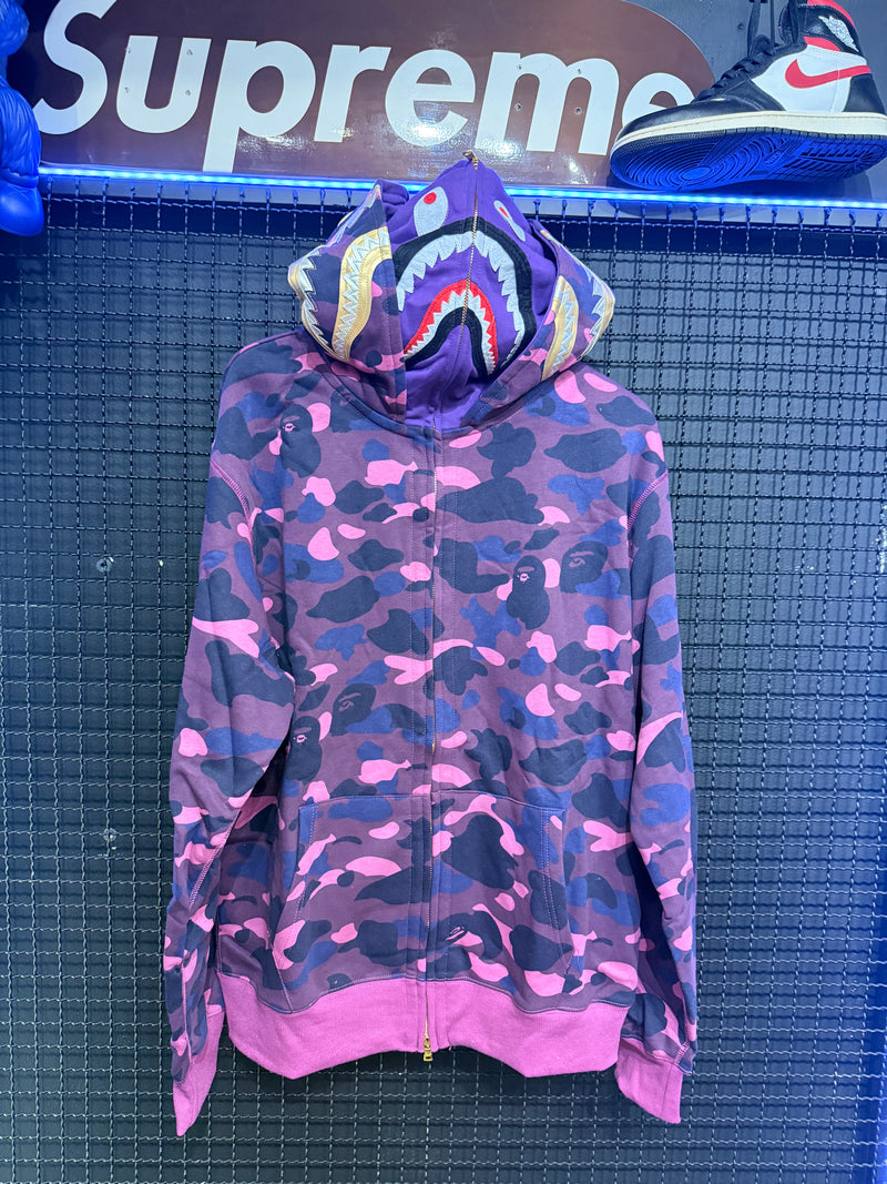 Jaqueta Bape Shark Camo Purple Duo Hoodie  - Pronta Entrega