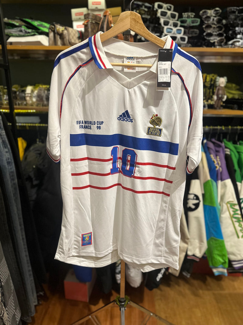 Camisa Vintage Adidas França FIFA WORLD CUP 1998 Zidane #10 - Pronta Entrega