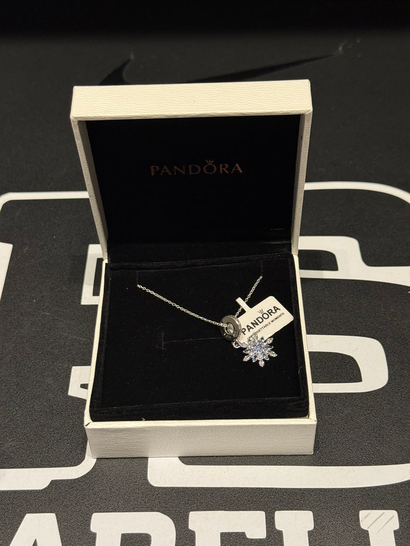 Colar Pandora Floco de Neve Prata 925 Tamanho 45 CM - Pronta Entrega