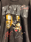 Camiseta Vintage PLAYBOI CARTI ‘Whole Lotta Red’ destonado Preta - Pronta Entrega