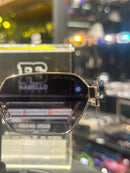 Óculos Miu Miu Retangular Armação Gold Lente Fume - Pronta Entrega