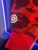 Jaqueta Bape Shark Camo Red Dual Hoodie Full Zip - Pronta Entrega